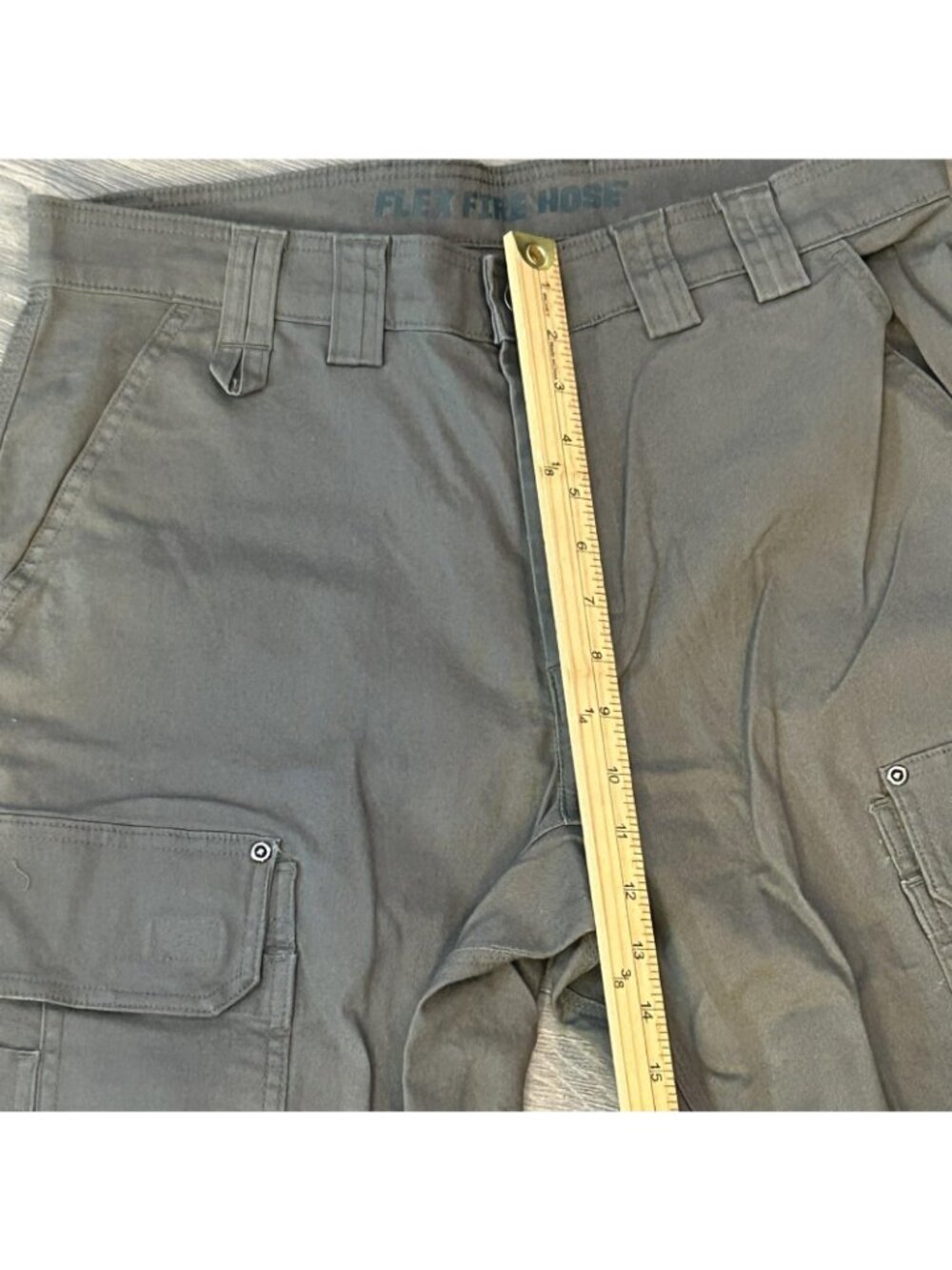 Duluth Trading Pants Mens 34x29 Gray DuluthFlex Fire Hose Relaxed Cargo Stretch - Picture 9 of 11